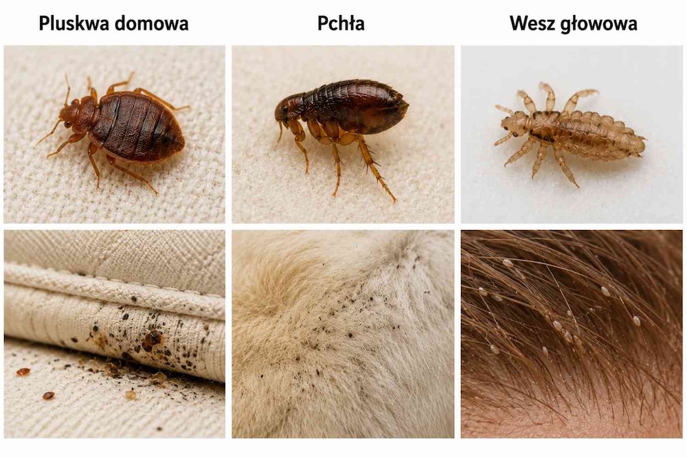 pasożyty w brązowym kolorze w domu