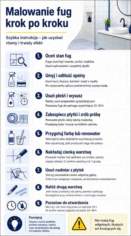 jak pomalować fugi 