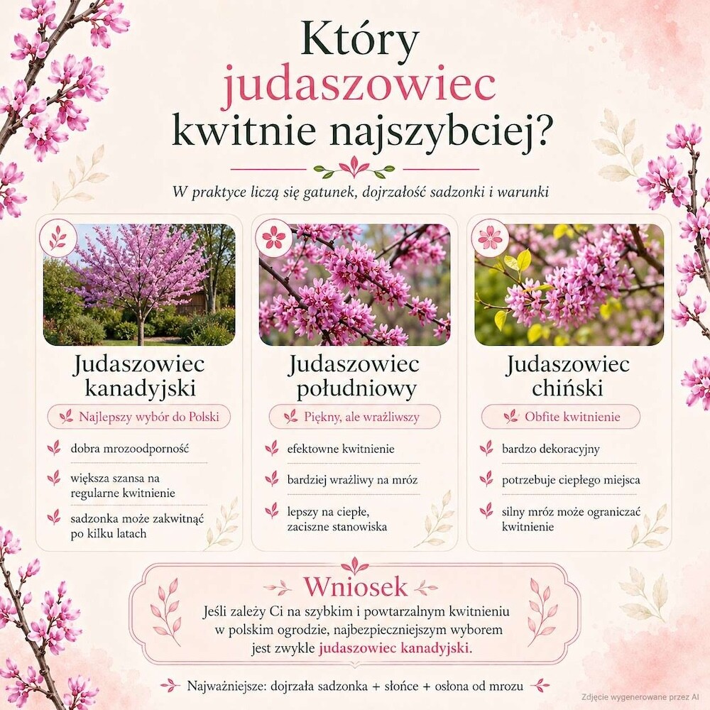 szybko kwitnące odmiany judaszowca odmiany judaszowca kwitnące najszybciej