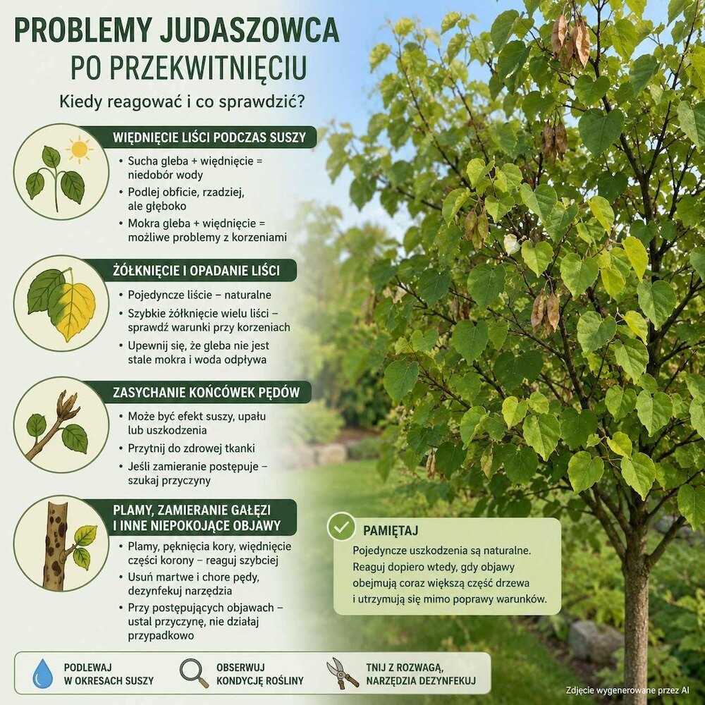 możliwe problemy judaszowca jakie problemy może mieć judaszowiec
